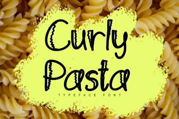 Curly Pasta Font for Handmade Creations