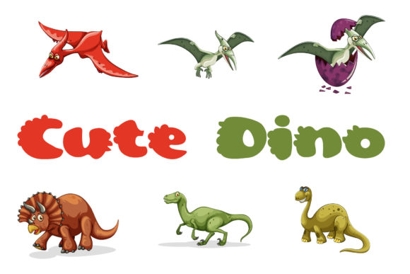 Cute Dino Font for Playful Campaigns