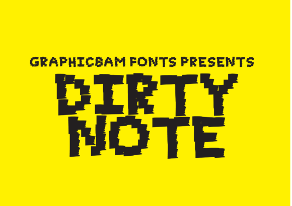 Dirty Note: A Bold Display Font for Handmade Creations