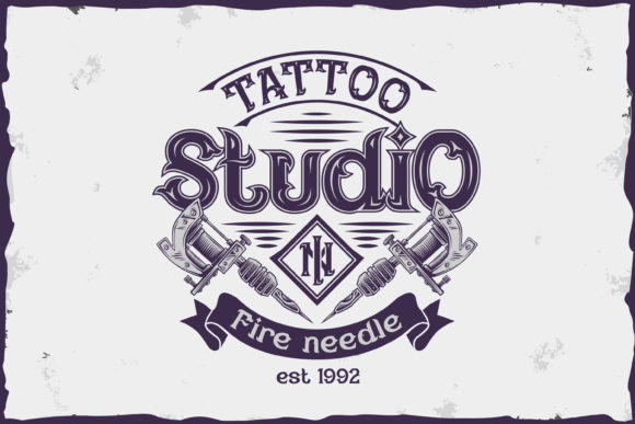 Fire Needle Font for Handmade Creations