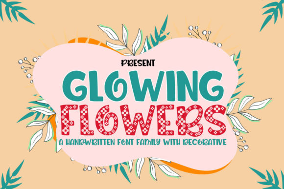 Glowing Flowers Font for Web Design