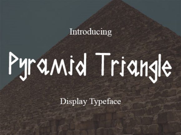 Pyramid Triangle Font for Handmade and Commercial Projects
